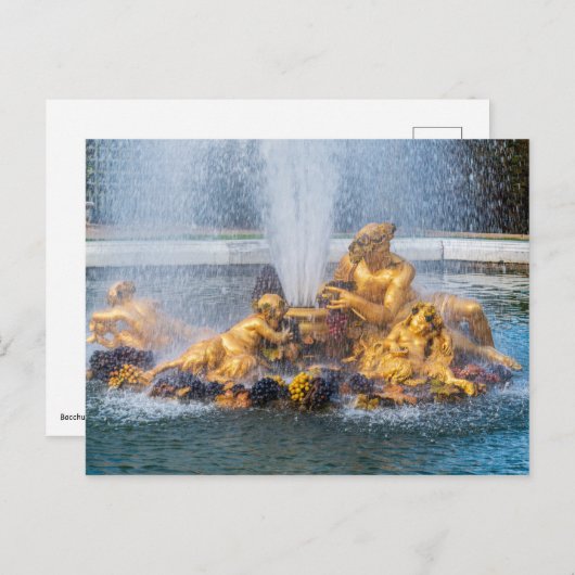 Bacchus Fountain Der Garten des Palastes von Versa Postkarte (Vorne/Hinten)