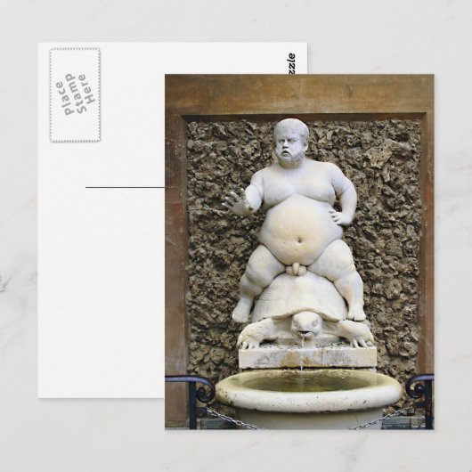 Bacchus Fountain Postkarte (Vorne/Hinten)