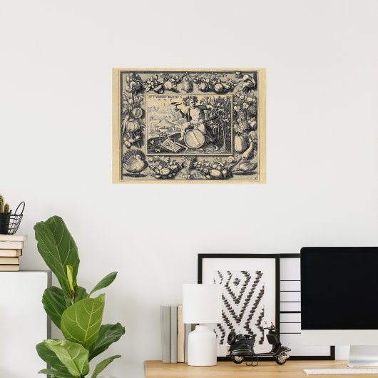 Bacchus-Gott des Weins Poster (Heimbüro)