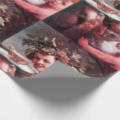 BACCHUS, GRAPEN UND ROSE GESCHENKPAPIER (Ecke)