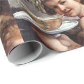 BACCHUS, GRAPEN UND WEISSER WEIN GESCHENKPAPIER (Rolleneckpunkt)