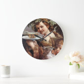 BACCHUS, GRAPEN UND WEISSER WEIN GROßE WANDUHR (Zuhause)