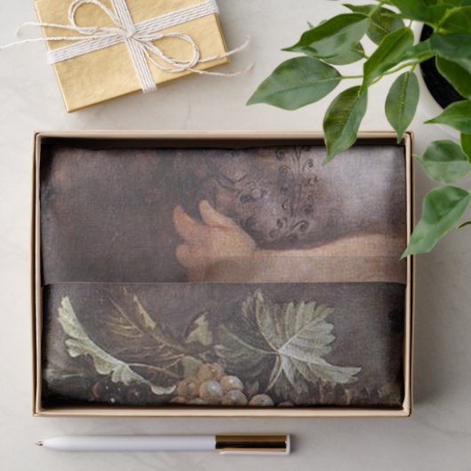 BACCHUS, GRAPEN UND WEISSER WEIN SEIDENPAPIER (Geschenk)