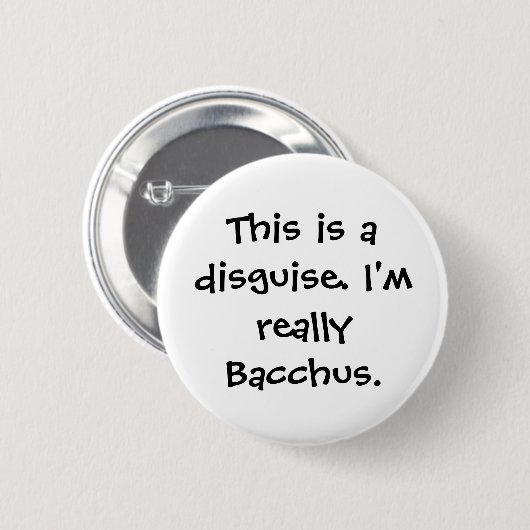 Bacchus-Kostüm Button (Vorne & Hinten)