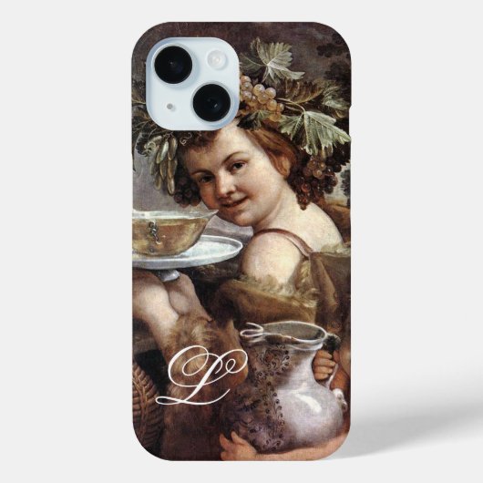 BACCHUS MIT GRABEN UND WEINMONOGRAMM Case-Mate iPhone HÜLLE (Rückseite)