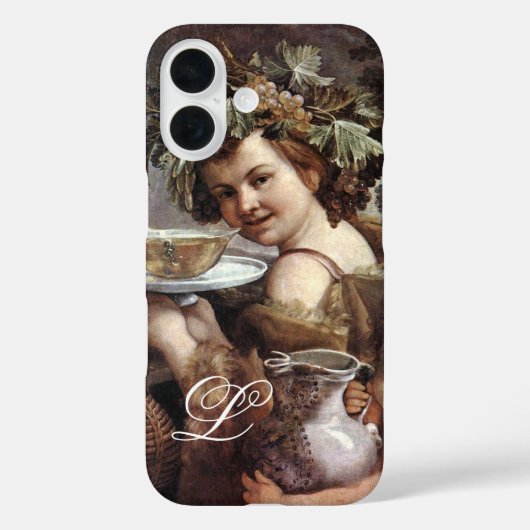 BACCHUS MIT GRABEN UND WEINMONOGRAMM Case-Mate iPhone HÜLLE (Rückseite)