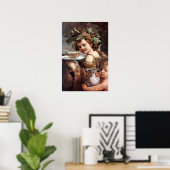BACCHUS MIT RÖHREN UND WEIN POSTER (Heimbüro)