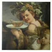 Bacchus (Öl auf Leinwand) Fliese (Vorderseite)