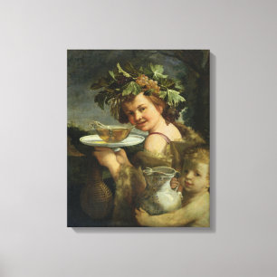 Bacchus (Öl auf Leinwand) Leinwanddruck