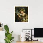 Bacchus (Öl auf Leinwand) Poster (Heimbüro)