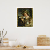 Bacchus (Öl auf Leinwand) Poster (Küche)