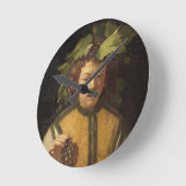 Bacchus Runde Wanduhr (Winkel)