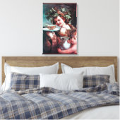 BACCHUS, TRAUBEN UND WEISSWEIN LEINWANDDRUCK (Insitu (Schlafzimmer))
