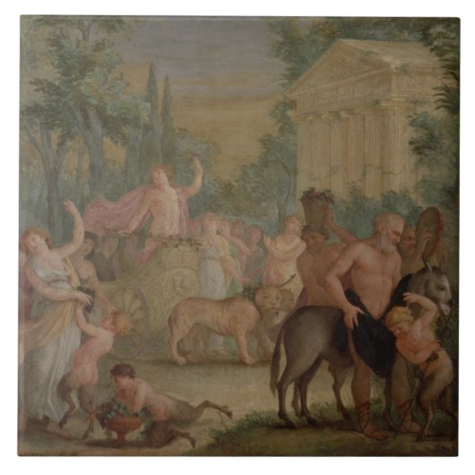 Bacchus und Ariadne (Öl auf Leinwand) 2 Fliese (Vorderseite)