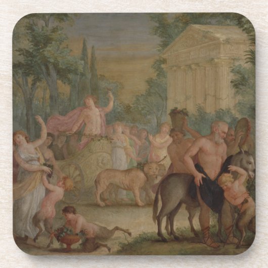 Bacchus und Ariadne (Öl auf Leinwand) 2 Getränkeuntersetzer (Vorderseite)