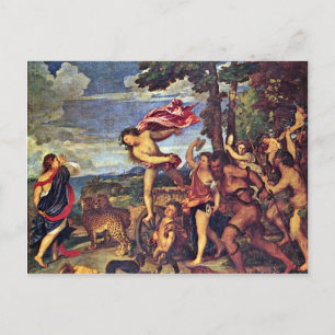 Bacchus und Ariadne " von Tizian (Beste Qualität) Postkarte