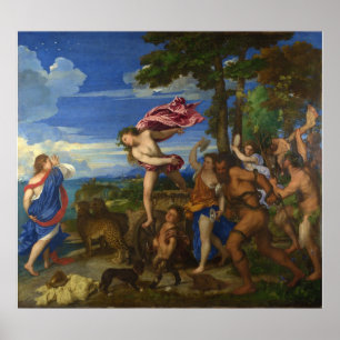 Bacchus und Ariadne von Tizian Poster
