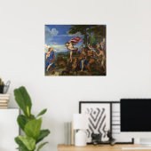 Bacchus und Ariadne von Tizian - Poster (Heimbüro)