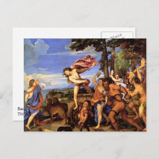 Bacchus und Ariadne von Tizian Postkarte (Vorne/Hinten)