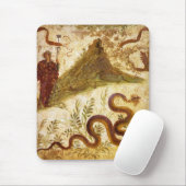 Bacchus und Schlange Agathodaimon in Pompeji Mousepad (Mit Mouse)