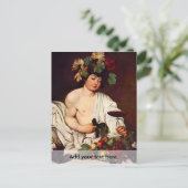Bacchus von Caravaggio Postkarte (Stehend Vorderseite)