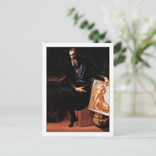 Baccio Bandinelli Self Portrait Postkarte (Stehend Vorderseite)