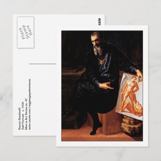 Baccio Bandinelli Self Portrait Postkarte (Vorne/Hinten)