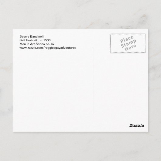 Baccio Bandinelli Self Portrait Postkarte (Rückseite)