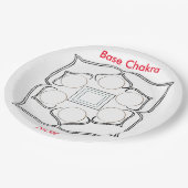Bace Chakra für einen Workshop Pappteller (Schrägansicht)