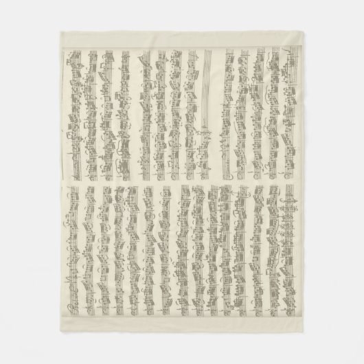 Bach 2. Cello-Reihe, einige Manuskript-Seiten Fleecedecke (Vorderseite)