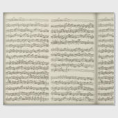 Bach 2. Cello-Reihe, einige Manuskript-Seiten Geschenkpapier (Flach)