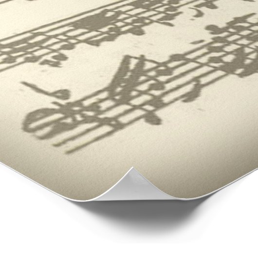 Bach 2. Cello Suite, mehrere Manuskriptseiten Poster (Ecke)