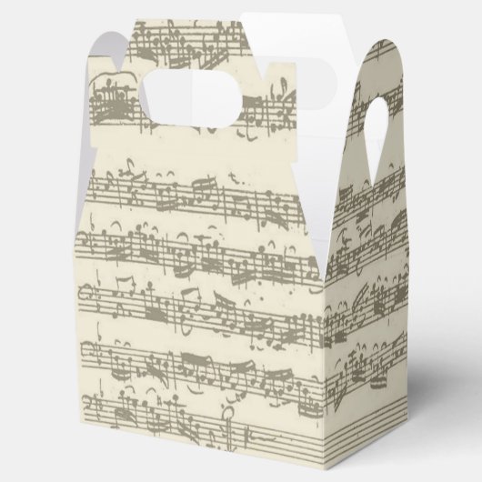 Bach 2 Cello Suite Musikmanuskript Geschenkschachtel (Geöffnet)