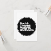 Bach and Chopin and Mozart and Beethoven Karte (Vorderseite/Rückseite Beispiel)