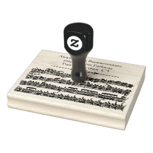 Bach antike Musik-Name-Adresse Gummistempel