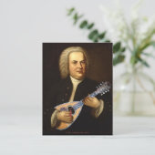 Bach auf Mandolin Postkarte (Stehend Vorderseite)
