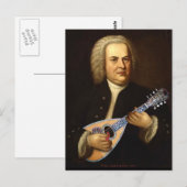 Bach auf Mandolin Postkarte (Vorne/Hinten)