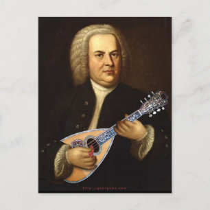 Bach auf Mandolin Postkarte