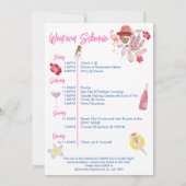 Bach Bachelorette Wochenende Ausflug Einladung (Rückseite)