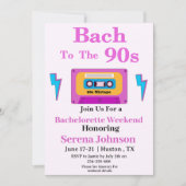 Bach bis zum 90er Cassette Tape Bachelorette Woche Einladung (Vorderseite)