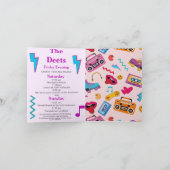 Bach bis zum 90er Cassette Tape Bachelorette Woche Einladung (Innenseite)