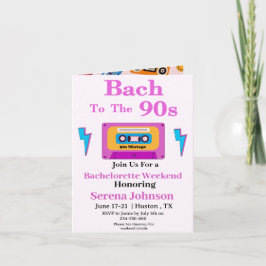 Bach bis zum 90er Cassette Tape Bachelorette Woche Einladung