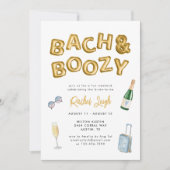 Bach & Boozy Bachelorette Wochenende Einladung (Vorderseite)