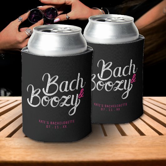 Bach & Boozy Black & Pink Junggeselinnen-Abschied Dosenkühler