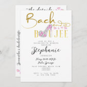 Bach & Boujee Gold Diamond Glam Junggeselinnen-Abs Einladung (Vorne/Hinten)