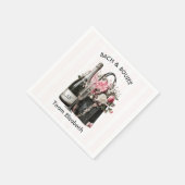 Bach & Boujee Personalisiertes Team Braut Junggese Serviette (Ecke)