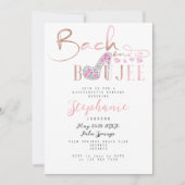Bach & Boujee Rose Diamond Glam Junggeselinnen-Abs Einladung (Vorderseite)