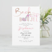 Bach & Boujee Rose Diamond Glam Junggeselinnen-Abs Einladung (Stehend Vorderseite)