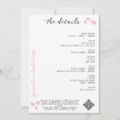 Bach & Boujee Rose Diamond Glam Junggeselinnen-Abs Einladung (Rückseite)