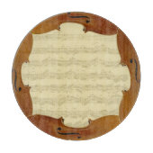 Bach Cello-Reihen-Manuskript im Cello-Rahmen Schneidebrett (Vorderseite)